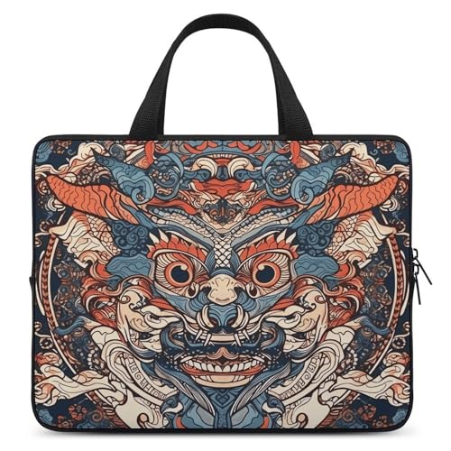 Sac ordinateur 17" style asiatique - Bandoulière rembourrée grand format