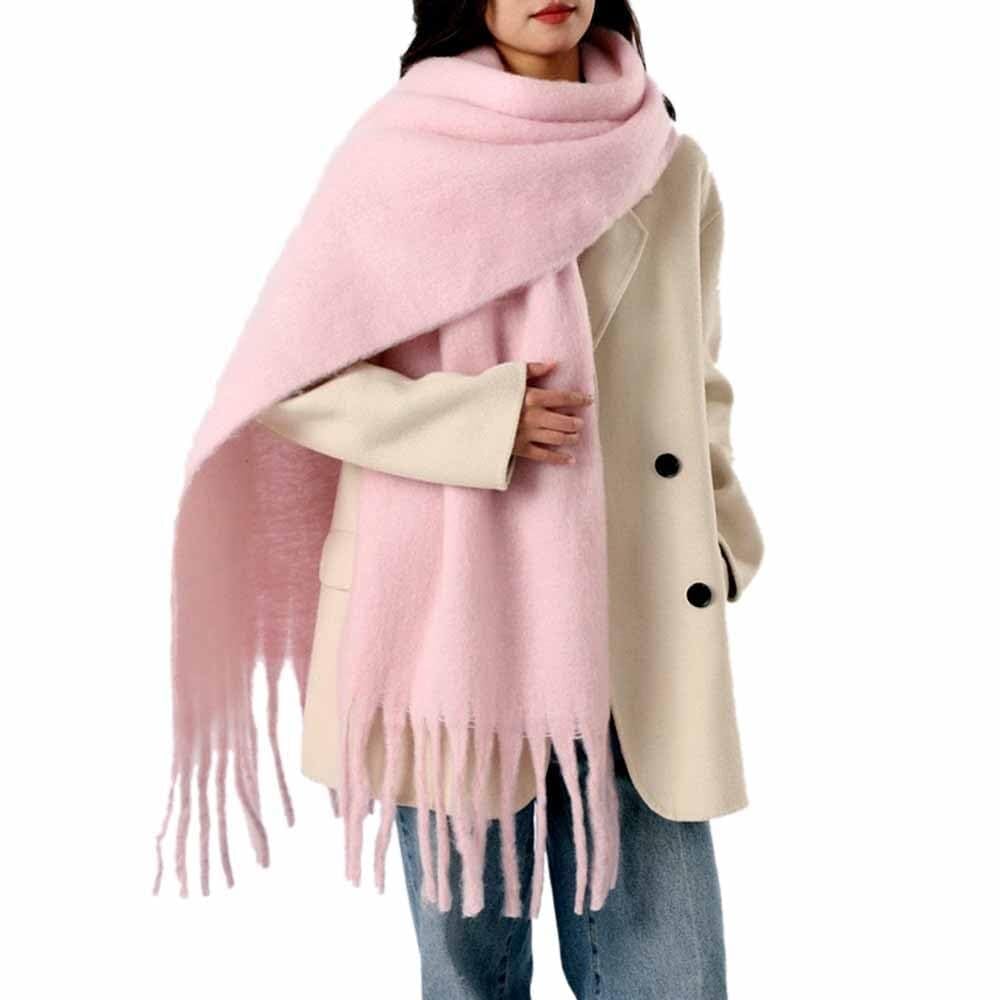 Large Chunky Scarf Oversized Fluffy Scarves Blanket Big Wool Thick Winter Warm