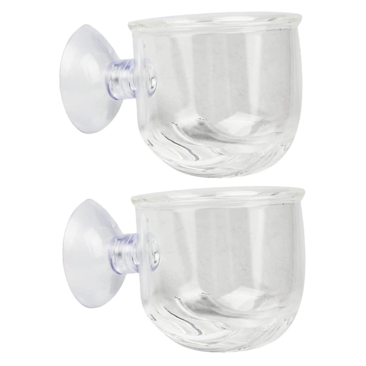 BESPORTBLE Aquarium Accessory Glass Feeding Cup for Fish Suction Cup Design Brine Shrimp Eggs Food Fish Feeder Aquarium Equipment Aquatic Supplies