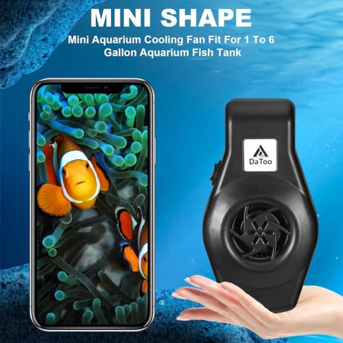 Image of DaToo Mini Aquarium Chiller Small Fish Tank Fan Aquarium Cooling Fan 2-Level Speed Adjustable Aquarium Cooler Quiet Aquarium Fan with Wide Angle Wind Suitable for (6-15Gal) Fish Tank