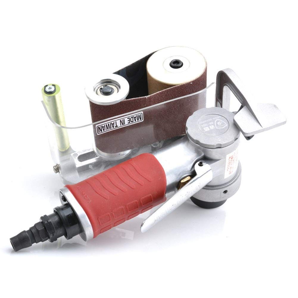 JF-XUAN Portable Practica Pneumatic Pneumatic Belt Machine, 60 * 280mm Belt Sanding Machine, Hand-held Belt Polishing Machine Hand Tools Industrial Pneumatic Riveted Nut