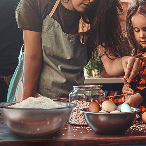 Homearray Stainless Steel Mixing Bowls Set (Set Of 6) - Polished Mirror Kitchen Bowls, Nesting Bowls For Space Saving Storage, Ideal For Cooking, Baking & Serving, Food Prep & Salad Prep. #TOP4