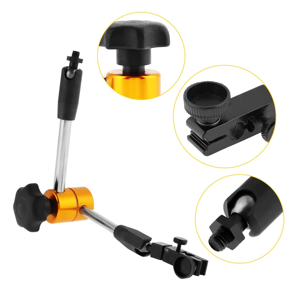 Soporte de base magnética, soporte de base magnética, universal, ajustable, soporte flexible para indicador de prueba de esfera medidor de distancia, soporte de base magnética ajustable