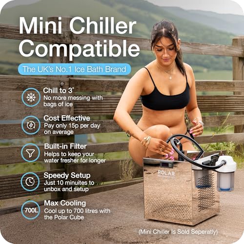Polar Recovery 2.0 Tub/Upgraded 2024 370L Portable Ice Bath for Cold Water Therapy Training/an Ice Bathtub for Athletes - 2 Valve Chiller compatilble Ice Bath and Soaking - Outdoor Cold Plunge Tub Polar Recovery 2.0 Tub/Upgraded 2024 370L Portable Ice Bath for Cold Water Therapy Training/an Ice Bathtub for Athletes - 2 Valve Chiller compatilble Ice Bath and Soaking - Outdoor Cold Plunge Tub