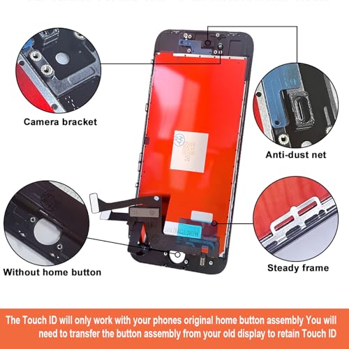 Lmq For Iphone 8 /Se 2020 2Nd Generation Screen Replacement 4.7Inch Frame Assembly Display 3D Touch Screen Lcd Digitizer With Repair Tools Kit + Screen Protector For A1863 thumb #4