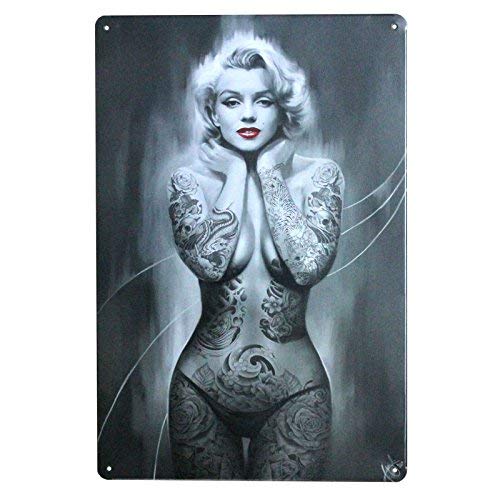 DOGT Vintage Retro Home Decorative Marilyn Monroe Metal Signs TIN Sign 7.8X11.8 inch