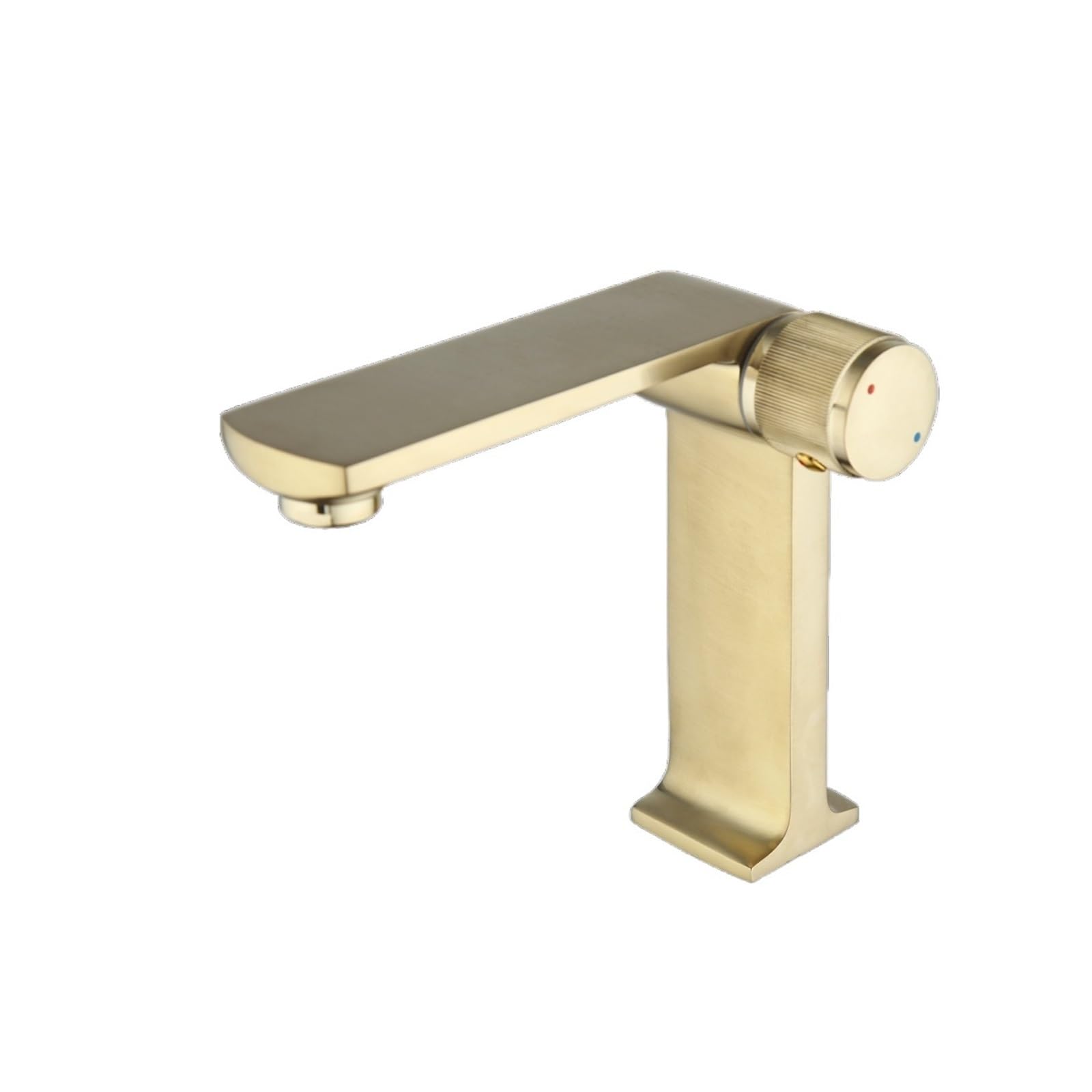 Robinet de lavabo en laiton gold brossé chic pour salle de bains moderne