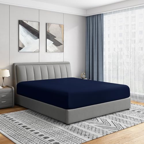 Cathay Home Twin Fitted Sheet - Double Brushed Ultra Soft – Wrinkle & Fade Resistant - 14