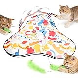 AiQInu Jouet Chat Interactif avec Plumes Amovibles, Cache-Cache et Chasse, Jeux...