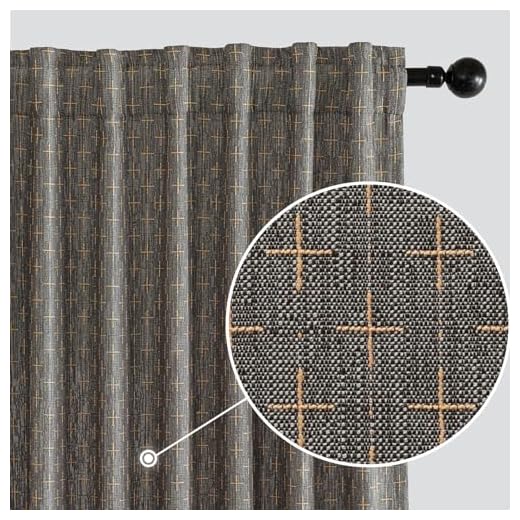 Textured Geometric Linen Drapes