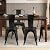 FDW Metal Dining Chairs Set Of 4 Indoor Outdoor Chairs Patio Chairs Kitchen Metal Chairs 18 Inch Seat Height Restaurant Chair Metal Stackable Chair Tolix Side Bar Chairs 330LBS Weight Capacity