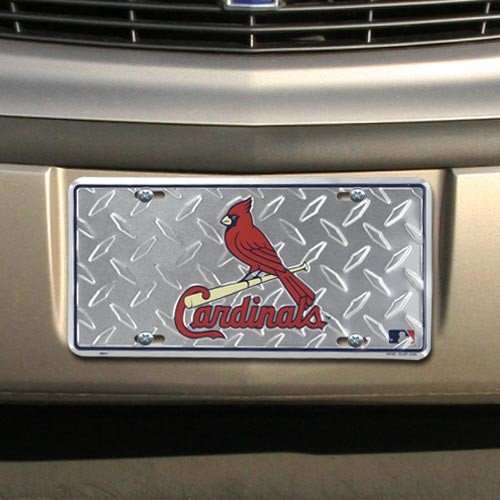 St Louis Cardinals Diamond Emboss Auto Tag