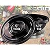 Recyclable Large 160 Oz Serving Bowls with Lids 4pk. Fit Any Party Sized Hot or Cold Food or Dessert With Our Catering-Grade Big Disposable Bowl With Cover Great for Picnic Buffet or Cookout Supplies