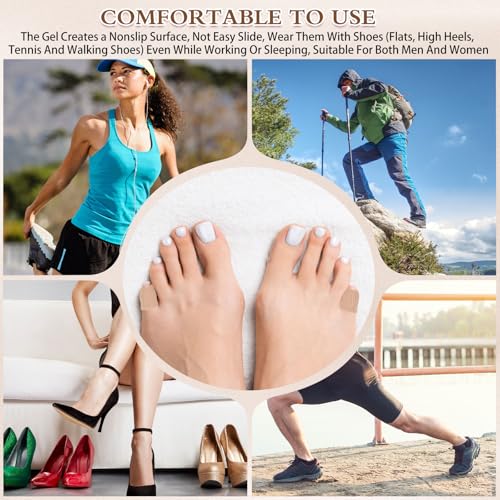 Image of Blulu 24 Pieces Toe Tubes 0.98 Inches Cushion Tube Corn Pads for Toes Sleeves Soft Gel Protectors for Cushions Corns Blisters Calluses 3 Size (Skin Color,X-Small)