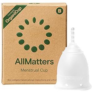 OrganiCup Menstrual Cup by AllMatters – Size B – Superior to Pads & Tampons – Voted Best Menstrual Cup by Reviewed – Made in Germany – Soft and Flexible