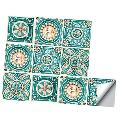 ORFOFE 10stücke Selbstklebende Fliesenaufkleber Wasserdichte Wanddeko Simulierte Fliesen Abziehbilder Für Zuhause Küche Bad