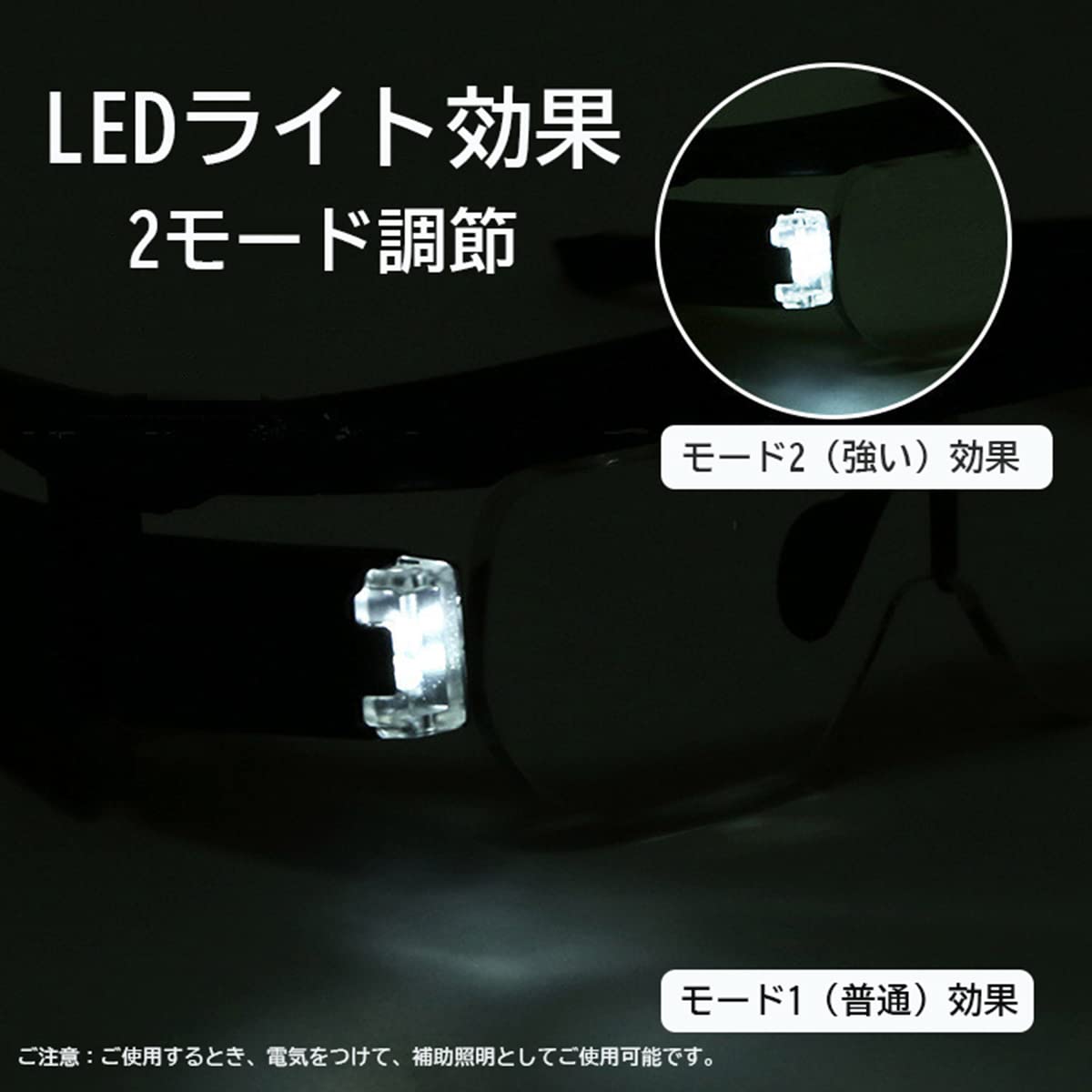 Amazon.co.jp: メガネ 拡大鏡 跳ね上げ ルーペ 虫眼鏡 2重レンズ