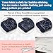 Sashiko kit, Yokota Sashiko Thread, Needles and Template Yume Fukin with Original English Manual, Thimble Sewing Set, Fabric, Japanese Textile (White Thread / Navy Dishcloth)
