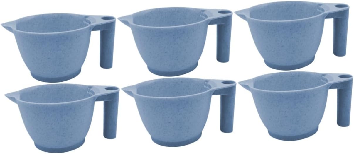 6pcs Sturdy Material Tint Bowls Hair Dye Mixing Bowls Hair Salon Accessories