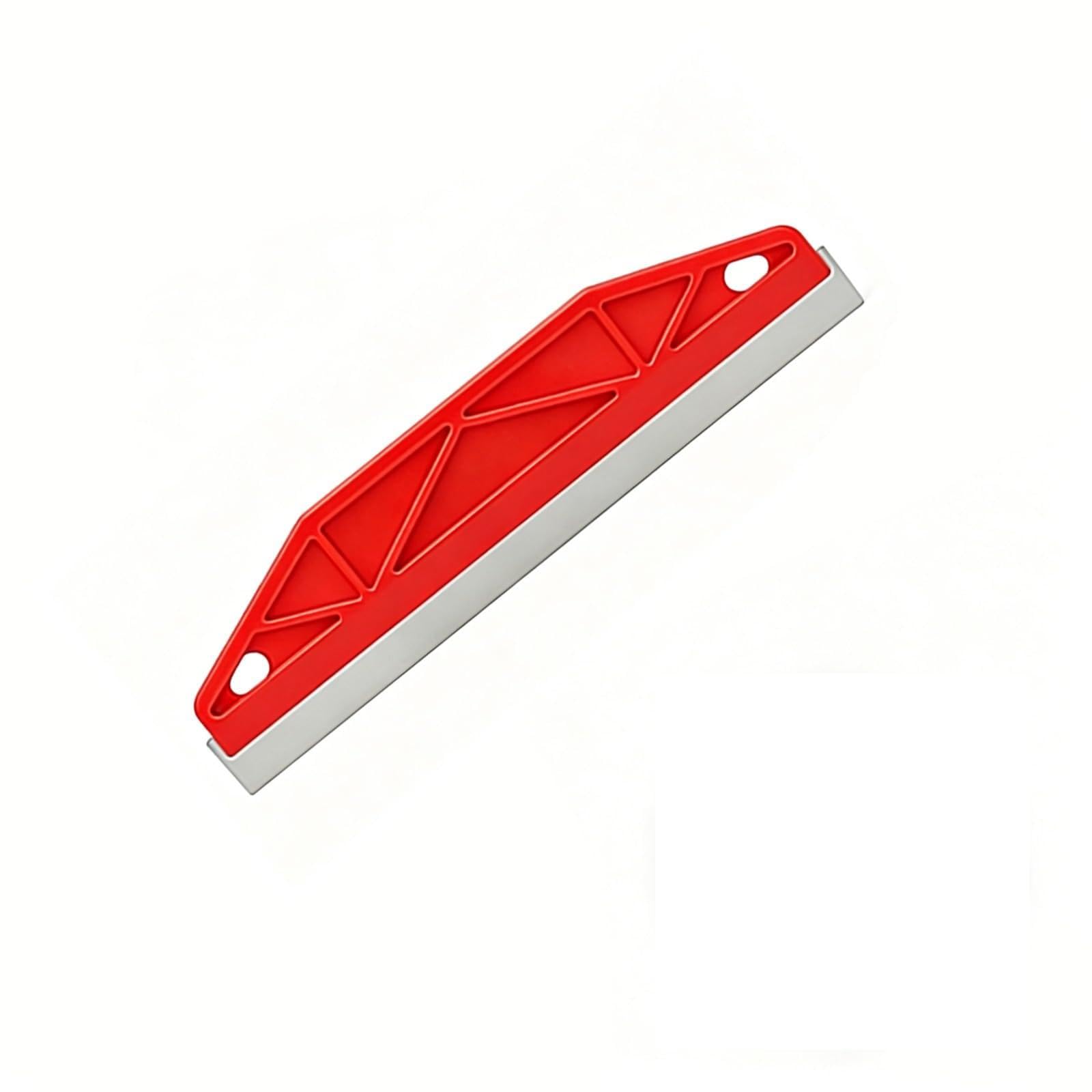 Paint Trim Guard, 12" Skirting Board Painting Tool, Paint Shield with Ergonomic Grip, Straight Edge Paint Guide for Cutting in, Wallpaper Smoothing, Wall Levelling and Paint Edging (Red)