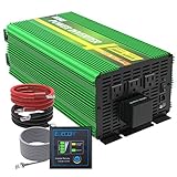 EDECOA 3000 Watt 24 Volts Power Inverter Pure Sine Wave 3000W DC 24V to 120V AC Solar Inverter with 3 Outlets and AC Terminal Block