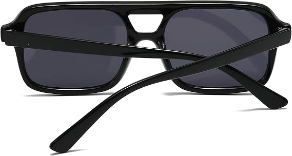 Retro Square Sunglasses for Women Men 70s Tinted Pilot Rectangle Sun Glasses Trendy Classic Shades Eyewear