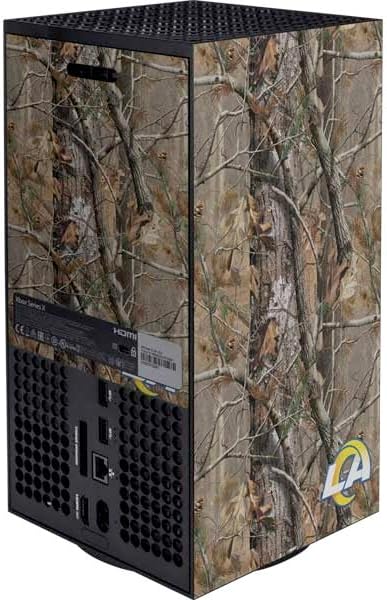 Skinit Decal Gaming Skin Compatible with Xbox Series X Bundle - Officially Licensed NFL Los Angeles Rams Realtree AP Camo Design