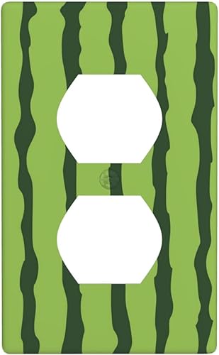 Watermelon Skins - Placa de pared dúplex decorativa para receptáculo, placa de pared eléctrica linda, interruptor de luz de 2 bandas, tamaño