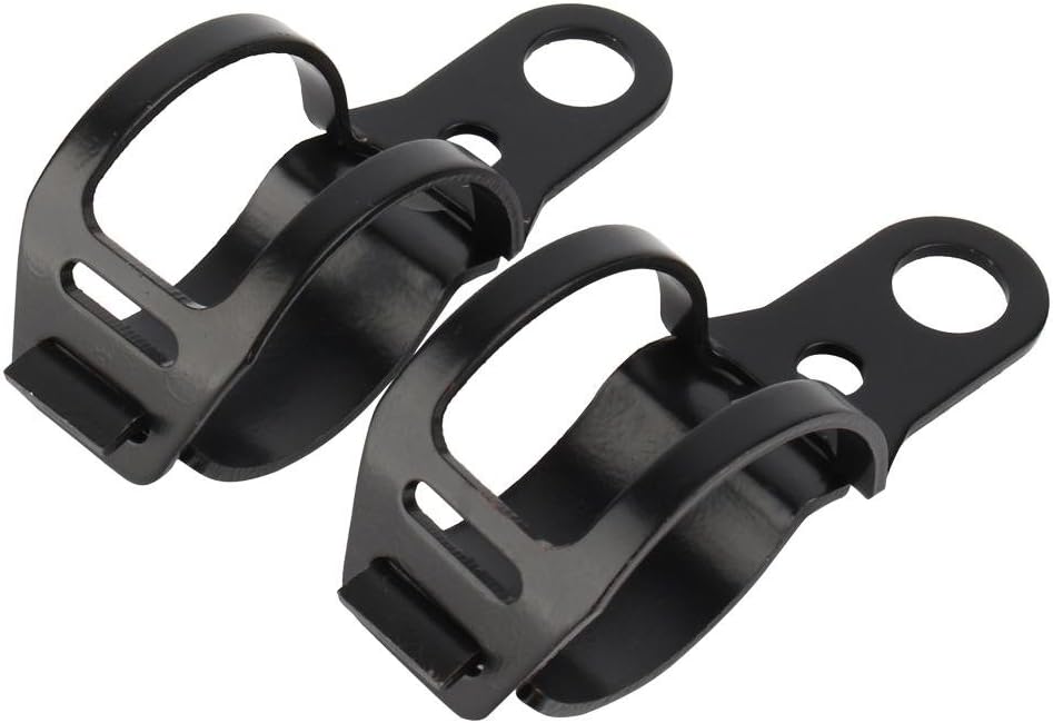 Turn Brackets, 1 Pair Universal Motorcycle Turn Indicator Light Bulb Lamp Mounting Brackets Clamp 30-43mm Fork Relocation Clamps