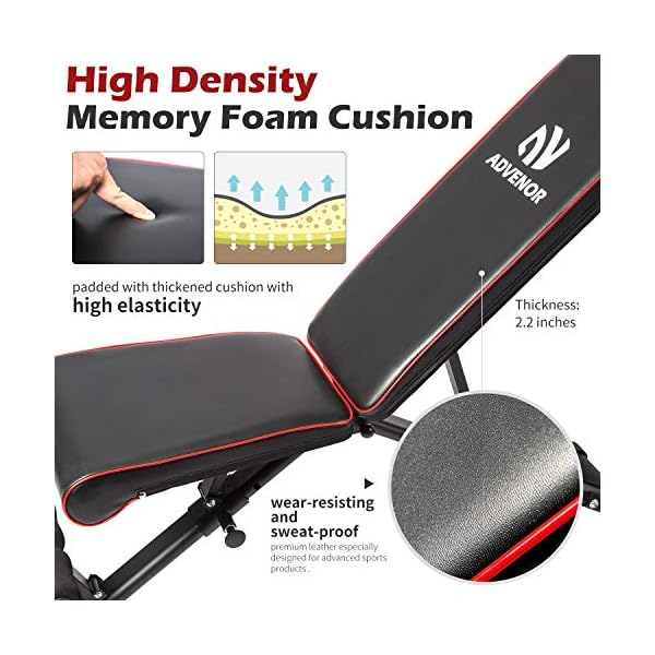 ADVENOR-Weight-Bench-Adjustable-Strength-Training-Incline-Decline-Full-Body-Workout-Foldable-Exercise-Bench-For-Home-Gym ADVENOR Weight Bench Adjustable Strength Training Incline Decline Full Body Workout Foldable Exercise Bench For Home Gym