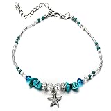 Bohemian Starfish Pendant Anklets For Women Boho Natural Stone Beads Bracelets On the Leg Fashion Fo