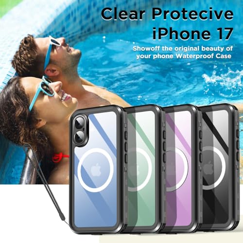 Coque iPhone 17 Pro noire en silicone rigide magnétique de qualité