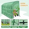 EAGLE PEAK 3 Tier Lean to Portable Greenhouse, Heavy-Duty Indoor & Outdoor Garden with Wire Shelves, 2 Roll-Up Zipper Doors, Easy Assembly, 120"x60"x84" Clear/Green PE Cover #5
