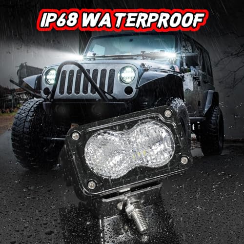Image of 2Pcs LED Pod Light 3 inch Off Road Driving Reverse Light Bar | Mini LED Pods Cube Ditch Lights Bumper Backup Work Auxiliary Lights for Truck Offroad ATV UTV SUV Motorcycle Boat