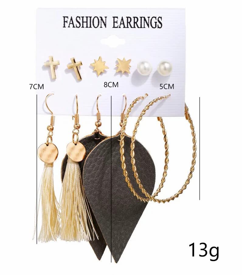 Image of ANNACREATIONS Stylish combo of pearl stud hoop earrings set for Women Girls