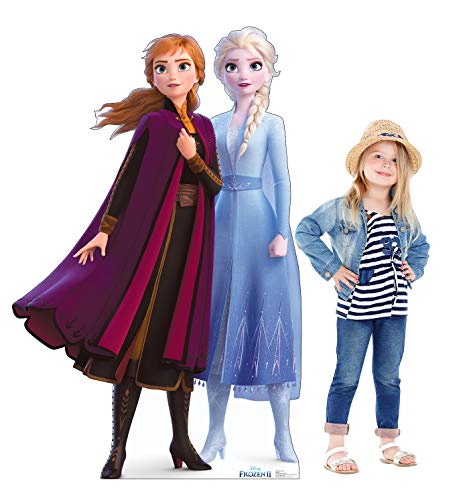 image for Cardboard People Anna & Elsa Life Size Cardboard Cutout Standup - Disn