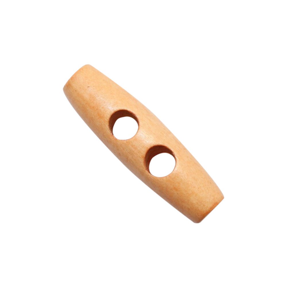 100 Pcs Buttons Crafts Horn Toggle Buttons Wooden Buttons 2 Holes Olive