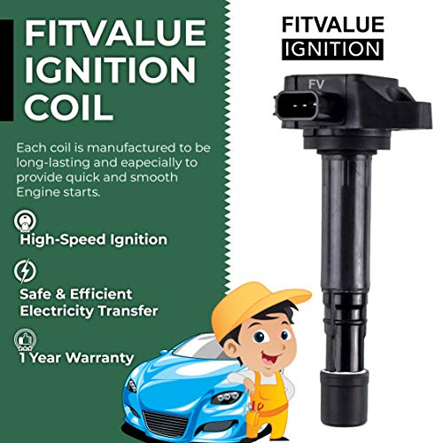 High Power Ignition Coil Pack of 6. Easy and Secure Fitting Parts, Compatible With Honda Odyssey, Pilot, Accord, Ridgeline, and Acura MDX, RL, TL, CL, and Saturn Vue. With 3.0l, 3.2l, and V6 Engines. - Thumbnail 6