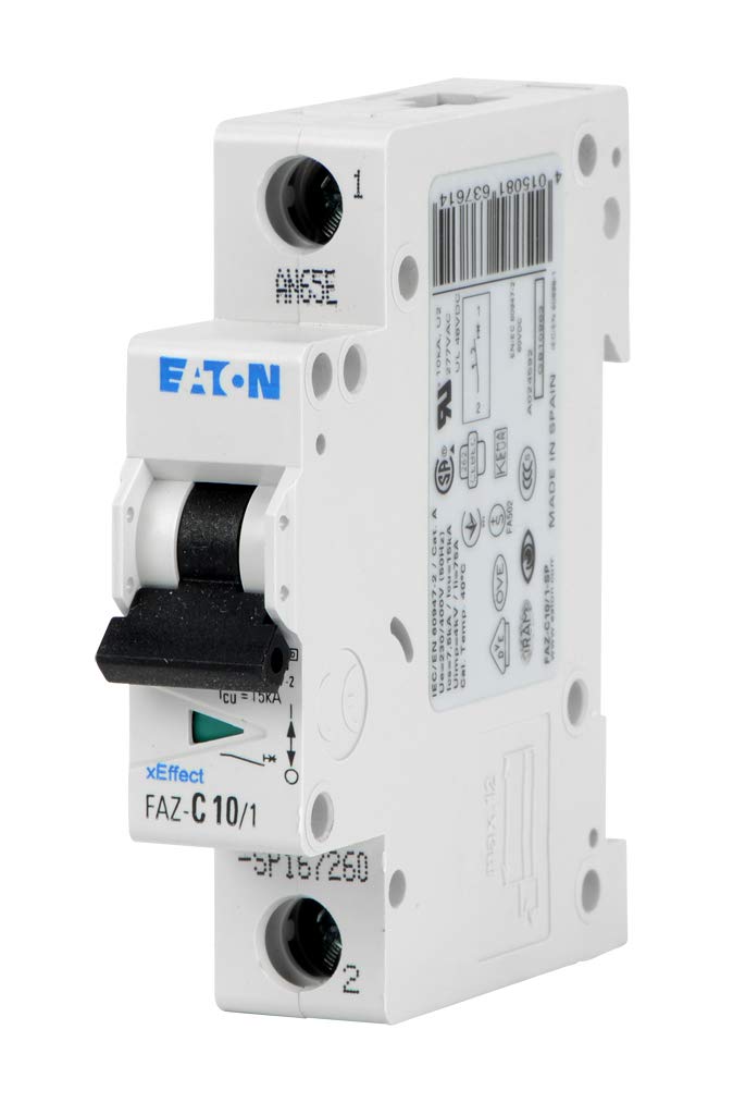 Eaton FAZ-C10/1-NA-SP IEC Mini Circuit Breaker,10A,1P,277/480V