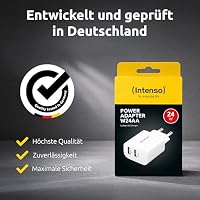 Intenso Power Adapter W24AA – 24W USB Ladegerät mit 2x USB-A (je 12W), Dual Port Netzteil für Smartphone, Tablet & Smart Home Geräte – EU-Stecker, 100–240V – Ansicht 8