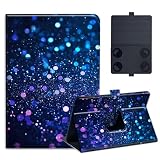 KUJKBFWJ Universal 9",9.7",10.1",10.2",10.5" Tablet Case,Protective Stand Folio Case for 9-10.5 Inch Tablet, Cover for iPad, Samsung, Others, Blue Glitter