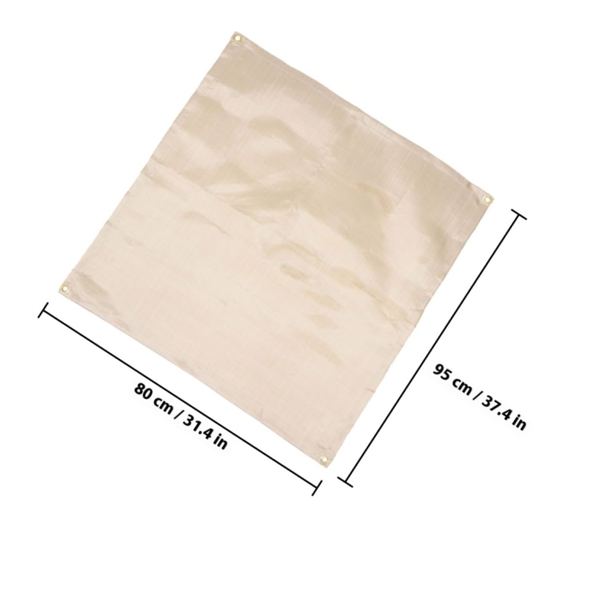 Anneome Feuerfeste Campingdecke aus Fiberglas mit Silikon Alufolie, Beige