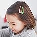 100pcs Solid color 5cm Metal Hairgrip Girls Snap Hair Clips for Children Baby Hair Accessories Women Barrettes Clip Pins (rose)