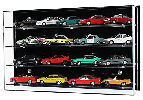 Widdowsons Display Cases Vitrine Murale pour Voiture échelle 1/43 4 étagères en Acrylique 47 x 13,5 x 29,5 cm Cover