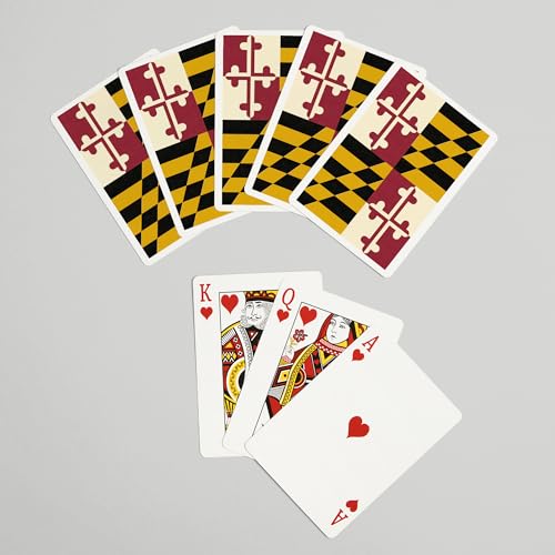 Maryland State Flag, naipes póker 52 cartas miniatura 7