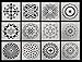 Produktbild BaiJ Mandala Schablone,12 Stück Mandalas Schablonen für Malerei Holz Wand Möbel Bodenfliesen Stein Felsmalerei Template,Wiederverwendbare Kinder Stencils für DIY Airbrush Malen
