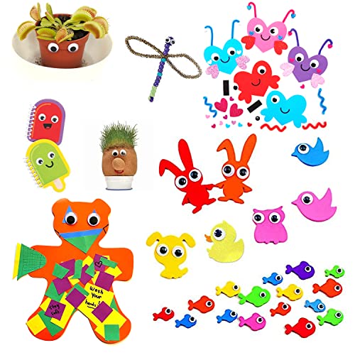 DECORA 1000 Pieces 10mm Round Wiggle Googly Toy Eyes with Self-Adhesive for Crafts and Scrapbooking - Thumbnail 5