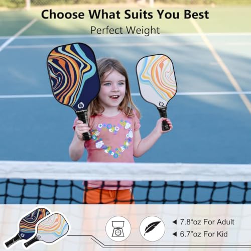 Image of niupipo Pickleball Paddles Set of 2 or 4, USAPA Approved Fiberglass Pickleball Paddle Set with Balls and Bag, Polypropylene Honeycomb Core, Lightweight Pickleball Paddles for Beginners Men Women