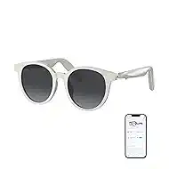 GetD Smart Sunglasses, Round Polarized Lens Bluetooth Glasses for Women and Men with Speaker, Music Glasses AI Translator, 11H Battery Life, Voice Control, Smart Eyewear for Travel Driving Meeting