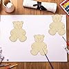 20pcs Bear Wood DIY Crafts Cutouts Wooden Bear Shaped Hanging Ornaments with Hole Hemp Ropes Wood Tags for DIY Projects Birthday Christmas Party Decorations #3